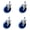 4 Swivel - No Brakes - Blue, variant on 4 Inch Solid Polyurethane Swivel 3/8 Inch Stem Caster Set with Total Lock Brake