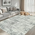 thumbnail image 3 of 8x10 Area Rugs for Living Room - Washable Rug Modern Abstract Soft Large Neutral Non-Slip Carpet Indoor Floor Stain Resistant Thin Carpets for Bedroom Dining Room Farmhouse Nursery Home Office Grey, 3 of 9