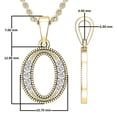 thumbnail image 4 of Dazzlingrock Collection 0.10 Carat (ctw) Round White Diamond Fancy Letter 'O' Initial Pendant 1/10 CT, 14K Yellow Gold, 4 of 6