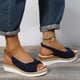 thumbnail image 5 of Zapatos de mujer de verano Boca de pescado Tacón de cuña medio Sandalias de mujer con hebilla de metal Wmkox8yii  nm8949, 5 of 8