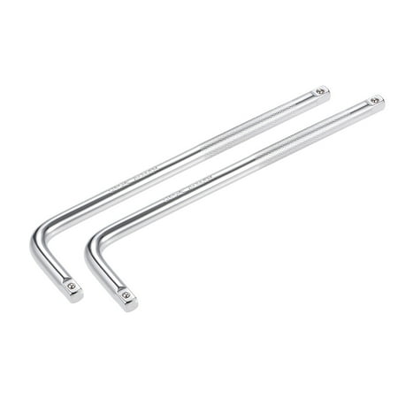 

2 Pcs 3/8 Drive Socket Breaker L Shape Extension Bar Wrench CR-V Steel