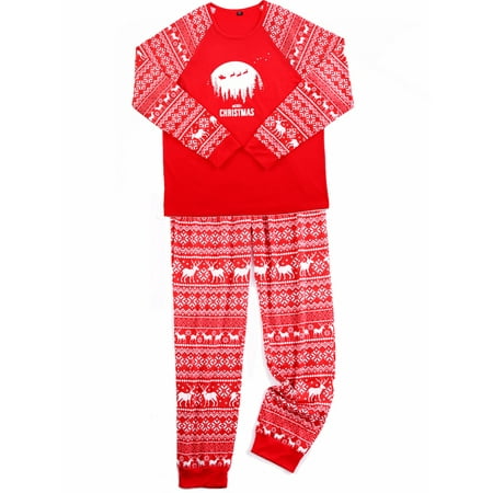 

Family Matching Christmas Pajamas Snowflake Deer Print Raglan Long Sleeve Set
