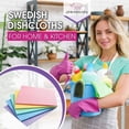thumbnail image 3 of Swedish Dishcloths for Kitchen - Eco-Friendly Kitchen Towels and Dishcloths Sets - Reusable Paper Towels - Cellulose Dish Sponge Cleaning Cloth - Kitchen Dish Towels (Blue), 3 of 8