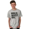 thumbnail image 3 of Worlds Okayest Pops Grandfather Men's Graphic T Shirt Tees Brisco Brands S, 3 of 5