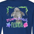 thumbnail image 4 of Inktastic Miami Beach Florida Cute Swimming Manatee Long Sleeve Youth T-Shirt, 4 of 5