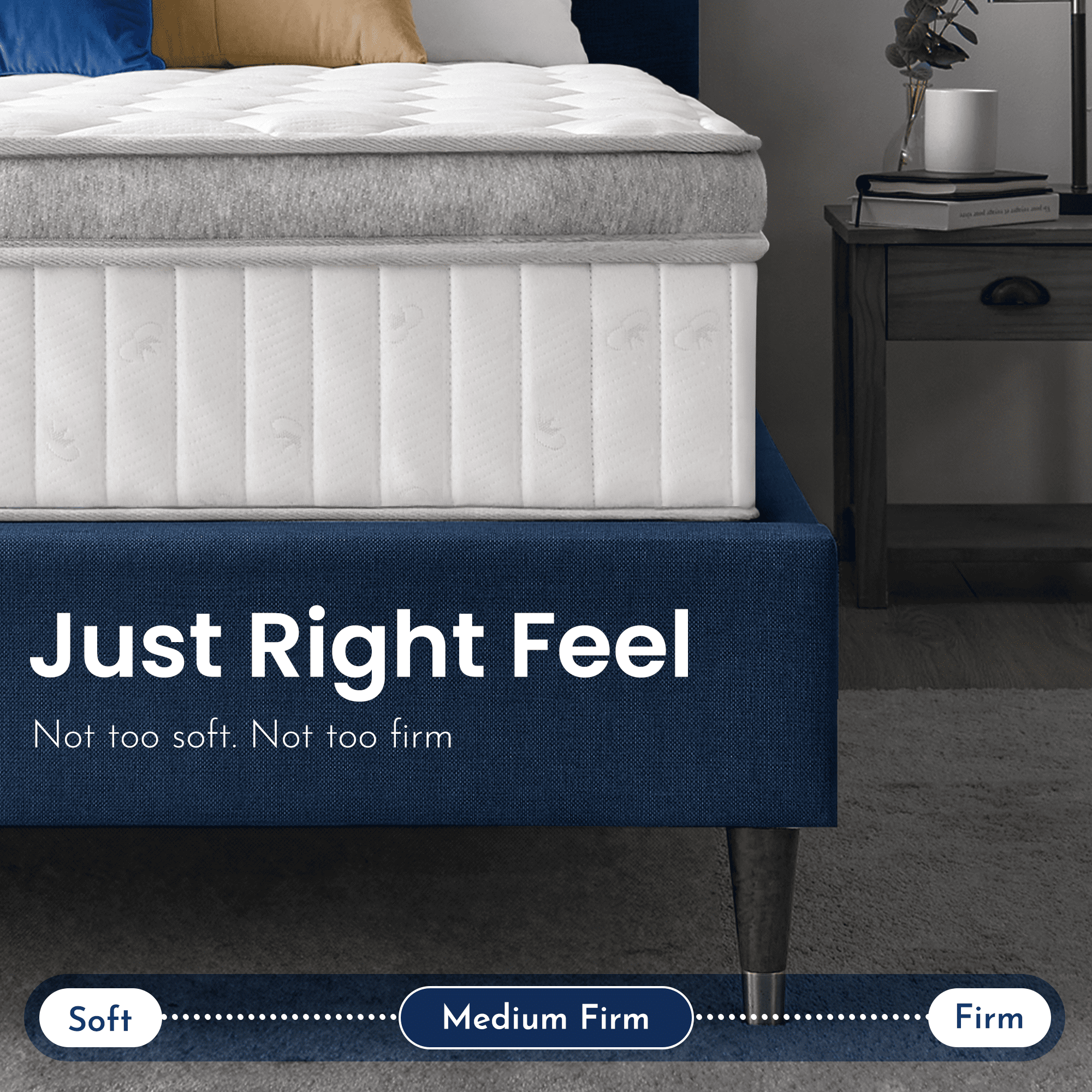 CELTOSS CT-HY2 12 in. Hybrid Mattress, Full, Medium, Tight Top, with Mattress-in-a-Box