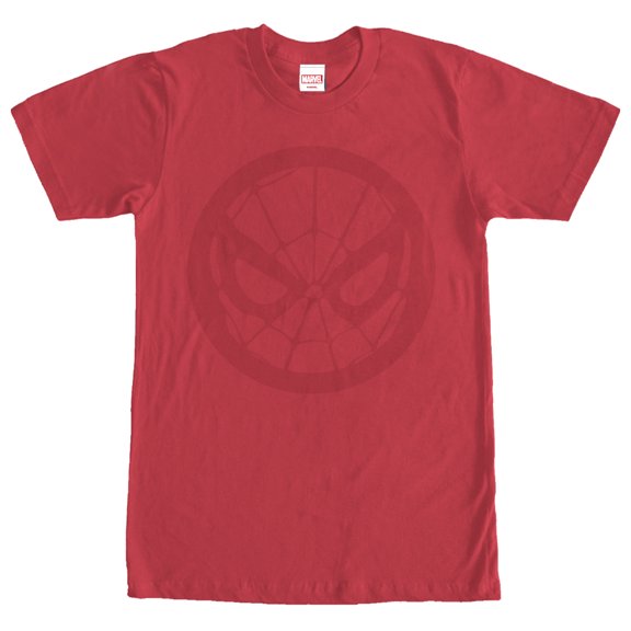 Men's Marvel Spider-Man Mask Circle Graphic Tee Red Medium