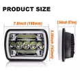 thumbnail image 4 of braveheart 2pcs/set Rugged And Durable 5X7 LED Headlights Angel DRL For Car Light Assembly Easy, 4 of 6