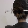 thumbnail image 4 of Horquilla con colgante de rubí y espada china para mujer, palo de pelo Punk Vintage, tocado de personalidad de moda, borla de Metal, accesorio de Clip, 4 of 5