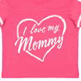 thumbnail image 4 of Inktastic I Love My Mommy in White Chalk Heart Boys or Girls Toddler T-Shirt, 4 of 5