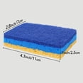 thumbnail image 6 of REGALWOVEN Non-Scratch Scrub Dish Sponges, Dual Sided Cleaning Sponges, Stand Up to Stuck on Grime Kitchen Sponges for Household, Bathroom, Dish Blue 6 Pcs, 6 of 6