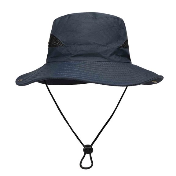 SAWOBUUN Men Women Sun Hat Wide Brim Bucket Hat Mesh Foldable UV Protection Hat Fishing Hiking Beach Summer