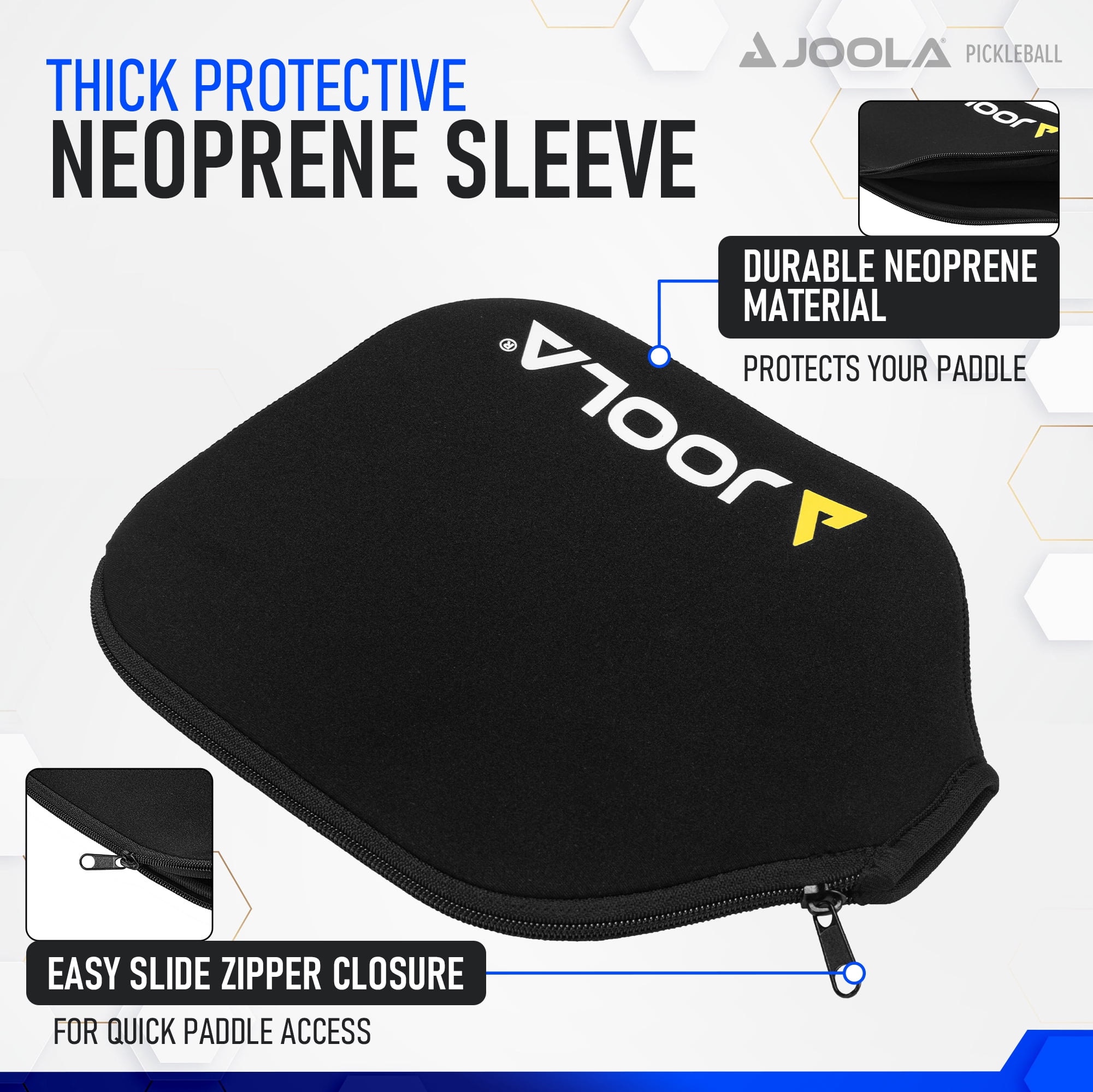 JOOLA Neoprene Pickleball Paddle Cover, Standard, Black