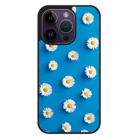Daisy Blue Background iPhone 14 Pro Max Case BLN1176,iPhone 15