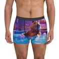 thumbnail image 1 of Bingfone Capybara Bathbuck Fun pour Hommes - Boxeurs Extensibles Décontractés - Très Grand, 1 of 5