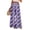 Purple, variant on Women’s Summer Loose Wide Leg Floral Print Pants Elastic Waist Drawstring Trousers with Pockets for Casual Daily Wear Black L