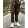 thumbnail image 3 of COOFANDY Mens Black Casual Joggers Pants Chino Tapered Sweatpants Stretch Twill Jogging Pants, 3 of 6