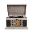thumbnail image 1 of Crosley CR7011A-GY Centro de entretenimiento McQueen con Bluetooth, radio AM/FM, reproductor de CD, casete y entrada auxiliar, gris, 1 of 5