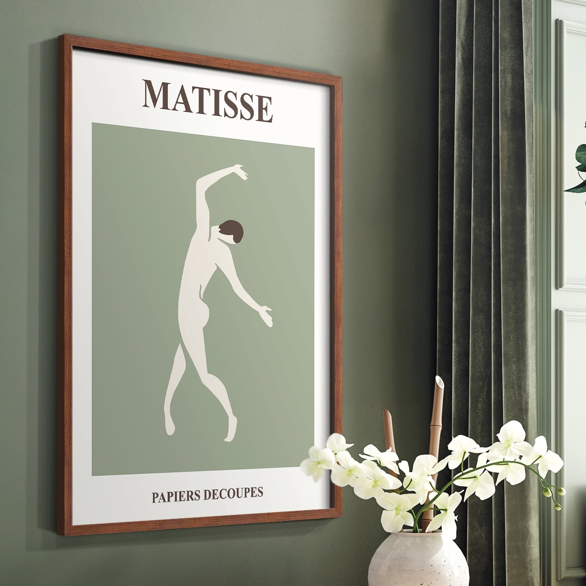 Matisse CXII Framed Print in Brown Solid Wood 8 x 10 Framed Print