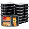 thumbnail image 1 of Contenedores para Alimentos Bluelander Set de 20 Piezas con 3 Divisiones Reutilizables, 1 of 5