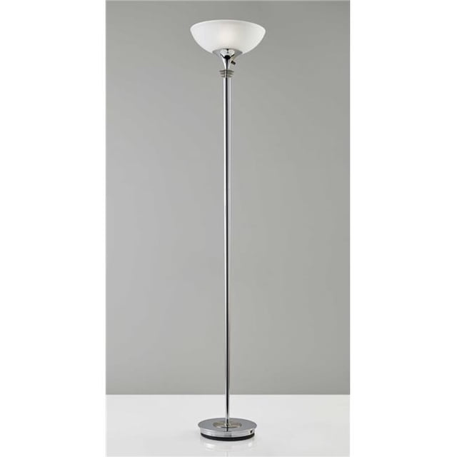 Lampe Torchière en Métal Chromé 300W, 14 x 14 x 71,5 Po.