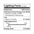 thumbnail image 5 of Great Value A19 LED Light Bulbs, 40 Watts Eqv, Soft White, General Purpose, 9yr, Medium Base, 4 pack, 5 of 9