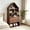 Brown, variant on Foldable Desk with Storage, Wall Mounted Folding Desk Convertible to Bookshelf, Space Saving Hideaway Desk for Small Spaces