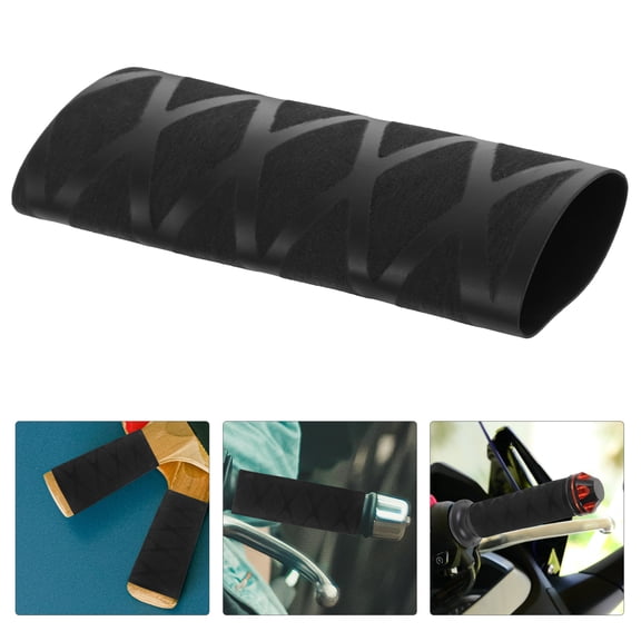 MERRYHAPY Self-adhesive Badminton Grip Tape Black Heat Shrink Adhesive 1Pack