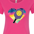 thumbnail image 4 of Inktastic Pickleball Lover Paddle Ball Retro Heart Women's T-Shirt, 4 of 5