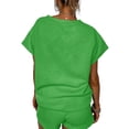thumbnail image 4 of Short Sleeve Sport Casual 2 Pieces Sets Women Loose Tops & Elastic Waist Shorts, 4 of 5
