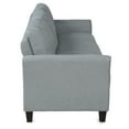 thumbnail image 5 of Cfowner 3-Seat Sofa, Modern Linen Fabric Sofa with Sturdy Wooden Legs, Rolled Arm Microfiber Sofa for Bedroom Living Room, Gray, 5 of 7