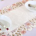 thumbnail image 5 of Unique Bargains Vintage Flower Embroidery Tassel Table Runner Tea Rose, 5 of 7