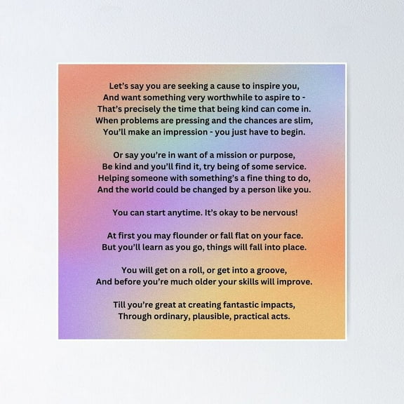 A Cause to Inspire You UNFRAMED Poster, 8x12
