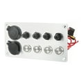 thumbnail image 4 of Marine Boat Switch Panel,  Socket 4 Gang Switch Panel USB Charging Port Waterproof with Circuit Breakers for Car RV Yacht, 4 of 7