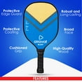 thumbnail image 2 of Blast 7406 Pickleball Paddle, Sturdy Wooden Build With Broad Face, Edge Guard & Tough Hardwood | Perfect For Beginners & Intermediates Seeking Power, Control & Durability, Vibrant Yellow, 2 of 5