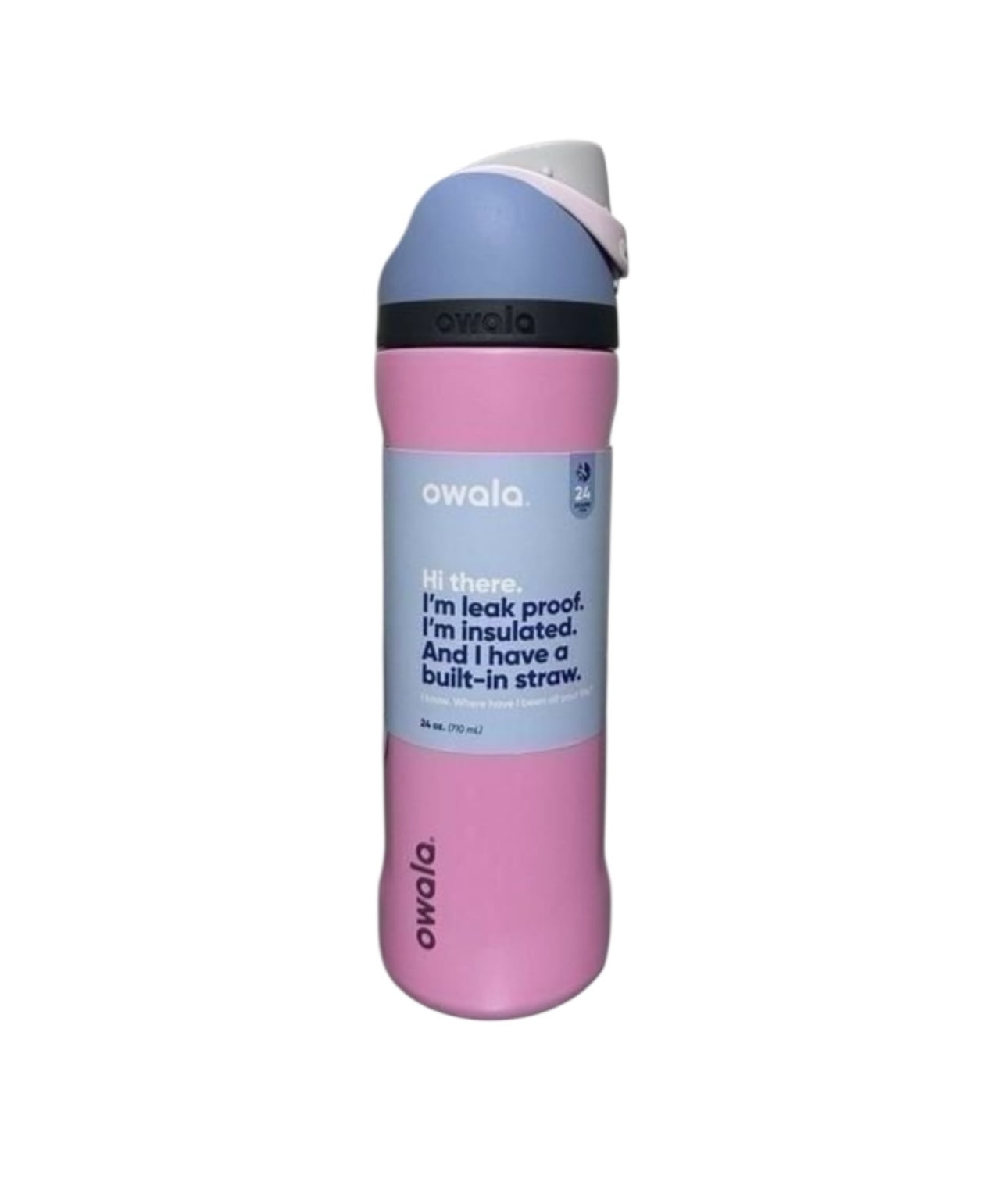 Owala FreeSip Stainless Steel Water Bottle, 24oz, Candy