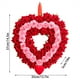 thumbnail image 3 of Corona de corazón para San Valentín | Decoración floral de doble capa con rosas rojas y rosas | Corona artificial de plástico para el hogar, 3 of 6