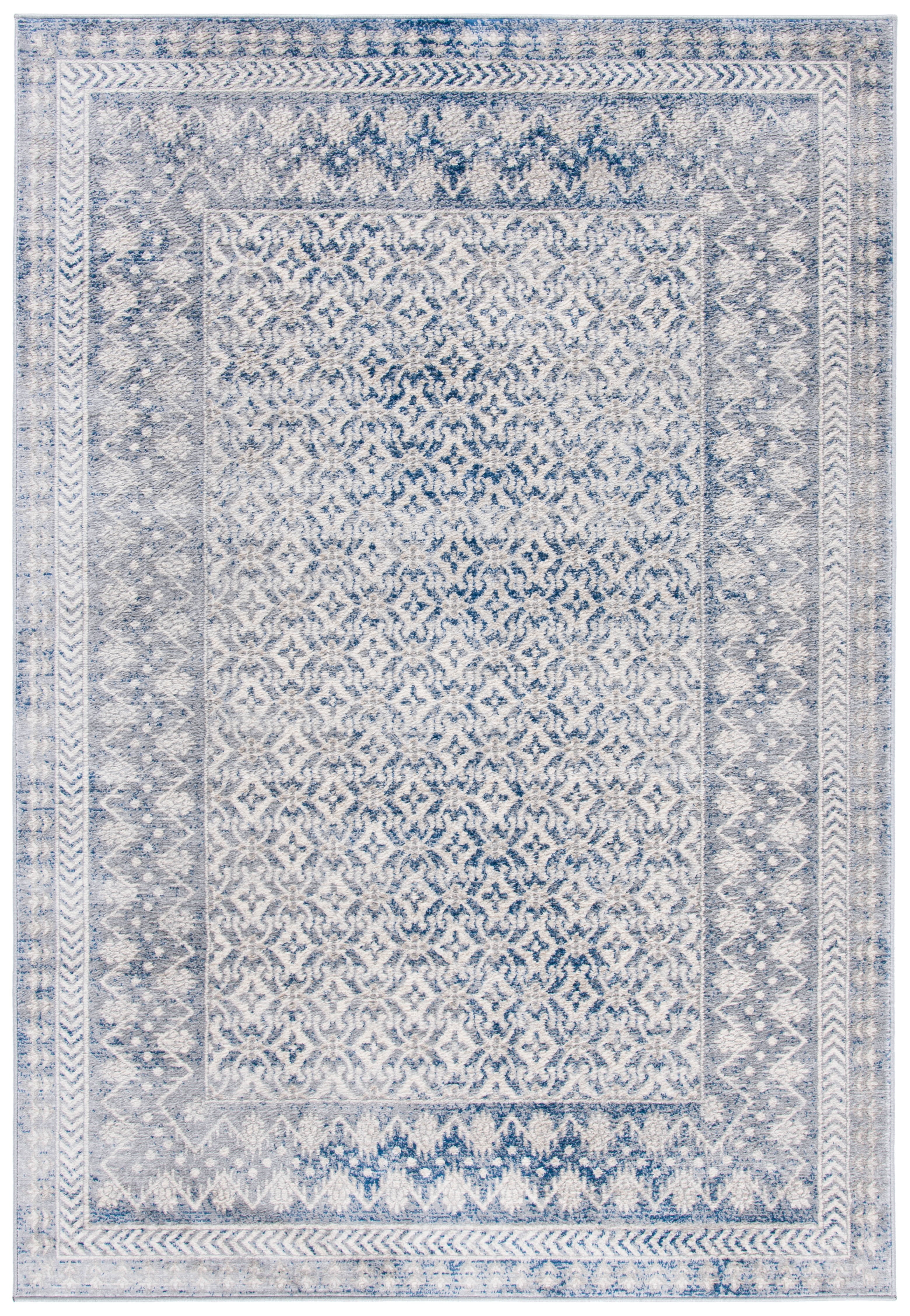 SAFAVIEH Brentwood Dory Geometric Area Rug, Ivory/Light Gray, 4' x 6'