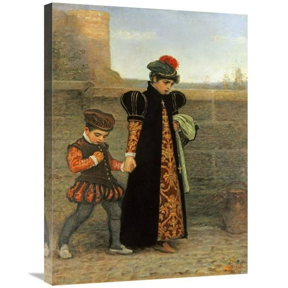 30 in. The Girlhood of Saint Theresa Art Print - John Everett Millais