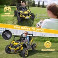 thumbnail image 5 of Farmdex 24V Ride on Cars, 2WD/4WD Switchable Ride on Toys with Remote Control, 2 Seater Electric Car for Kids with Trunk Storage Space, Bluetooth Music, LED Lights, Yellow, 5 of 11