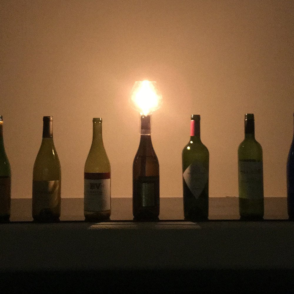Firefly Wine Bottle Oil Lamp Kit, 3/8 in Fiberglass Wick, Glass Globe, Home Tiki Torch