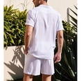 thumbnail image 4 of Conjunto de camisa de lino y algodón NikouMX para hombre, 4 of 6