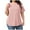 Pink, variant on Vibrex Womens Plus Size Tops Crewneck Short Sleeve Shirts Casual Loose Tunic Tops Curved Hem Summer Blouses