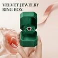 thumbnail image 3 of TAIMY Octagonal Velvet Proposal Ring Box, Single Slot Engagement Ring Box with Raised Ring Slot, Luxury Wedding Jewelry Gift Box (green), 3 of 6