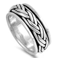 thumbnail image 4 of Oxidized Men's Celtic Spinner Wedding Ring Sterling Silver Rope Band 925 Jewelry Female Male Size 6, 4 of 4