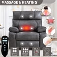 thumbnail image 3 of Alvantor Large Power Lift Recliner Chair for Elderly UP Leather Electric Recliners Chair with Massage and Heat for Living Room Dark Gray, 3 of 9