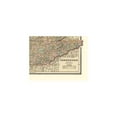 thumbnail image 4 of Historic State Map - Kentucky Tennessee - Cram 1888 - 30.30 x 23 - Vintage Wall Art, 4 of 5