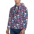 thumbnail image 3 of Goofa Skull Daisy for Men's Hooded Sweatshirt - Lightweight Pullover Hoodie with Kangaroo Pocket, Perfect for Everyday Wear-Medium, 3 of 7