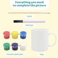 thumbnail image 2 of Kit de tazas Pinta tu propia taza Goldentime con pinturas cerámicas y pincel, 2 of 9