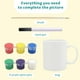 thumbnail image 2 of Kit de tazas Pinta tu propia taza Goldentime con pinturas cerámicas y pincel, 2 of 9